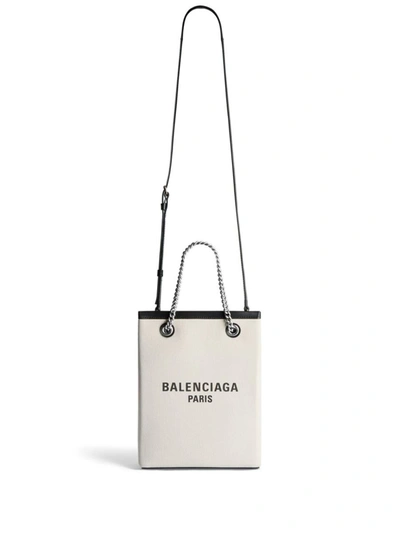 Shop Balenciaga Duty Free Phone Holder In Beige