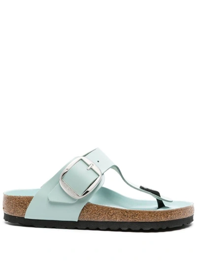 Shop Birkenstock Gizeh Big Buckle Sandals In Verde Acqua