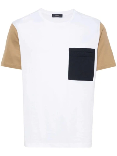 Shop Herno Colorblock T-shirt Clothing In White
