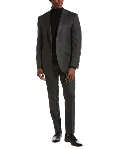 Shop Canali 2pc Wool-blend Suit In Multi
