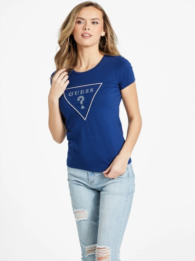 Shop Guess Factory Carlee Triangle Tee In Blue