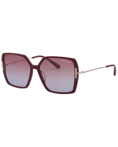 Shop Tom Ford Women's Joanna 59mm Sunglasses In Red