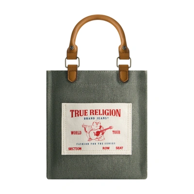 Shop True Religion North-south Buddha Pocket Tote In Green