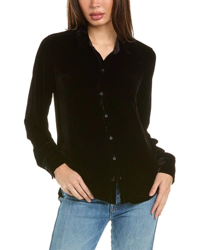 Shop Bella Dahl Contrast Halle Shirt In Black