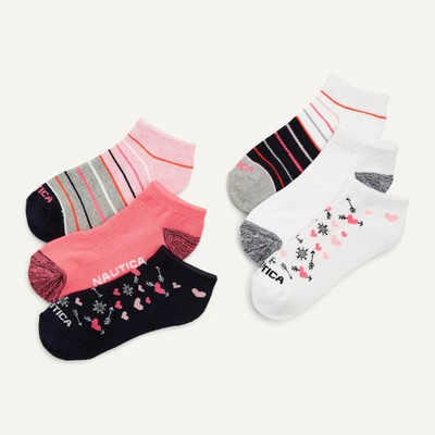 Shop Nautica Womens Lowcut Socks, 6-pack In Multi