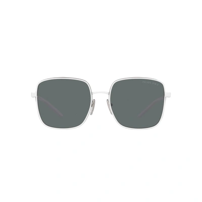 Shop Prada Pr 55ys 4615z1 57mm Womens Square Sunglasses In White