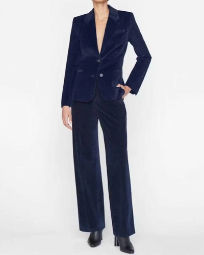 Shop Frame Women's Femme Cord Blazer In Navy Blue