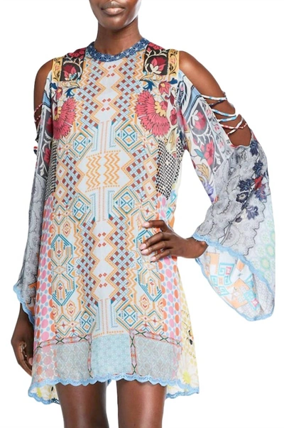 Shop Johnny Was Cahil Tunic Dress In Blue Multi