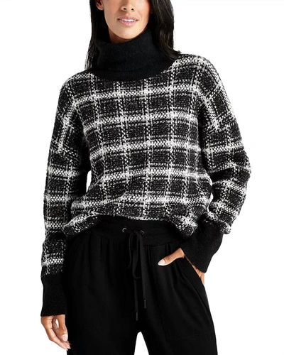 Shop Splendid Ginny Turtleneck Sweater In Black Plaid In Multi