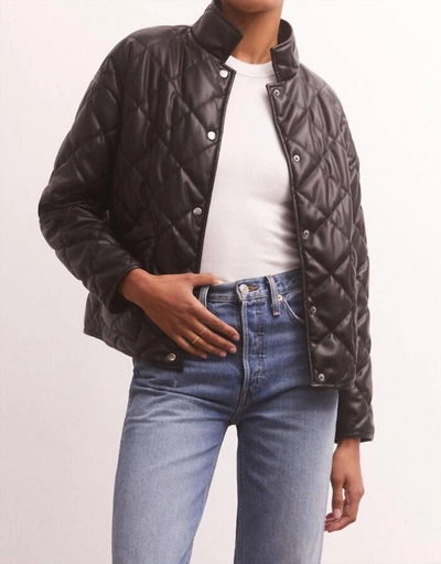 Shop Z Supply Heritage Faux Leather Jacket In Black