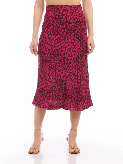 Shop Fifteen Twenty Bias Cut Midi Skirt In Leopard In Multi