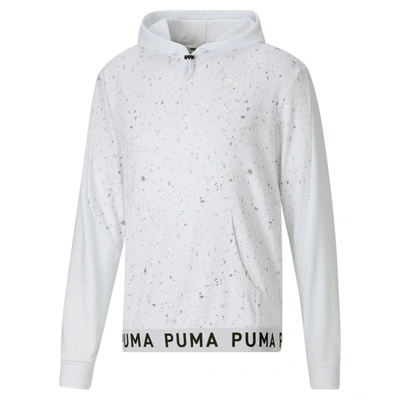 Shop Puma Men's Printed Training Hoodie In White