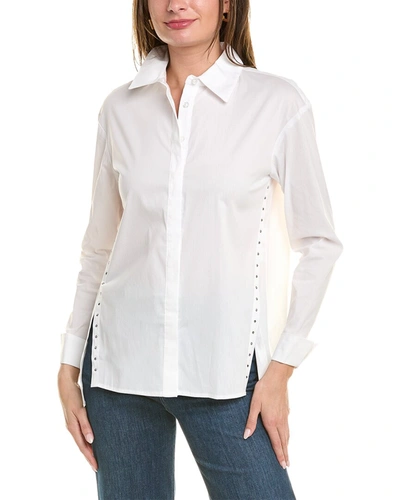 Shop Anne Klein Button-down Shirt In White