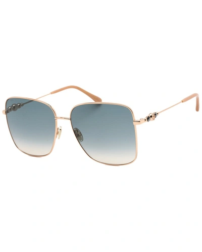Shop Jimmy Choo Women's Hester/s 59mm Sunglasses In Gold
