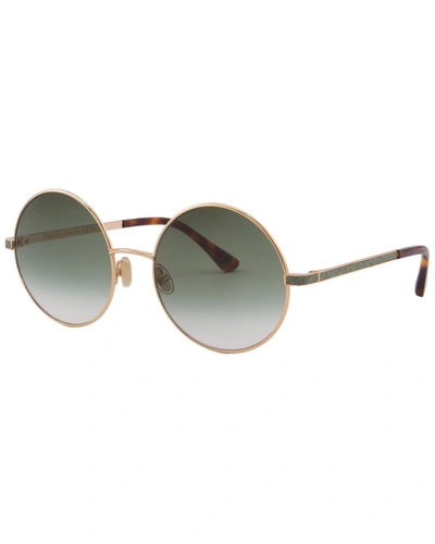 Shop Jimmy Choo Women's Oriane/s 57mm Sunglasses In Gold