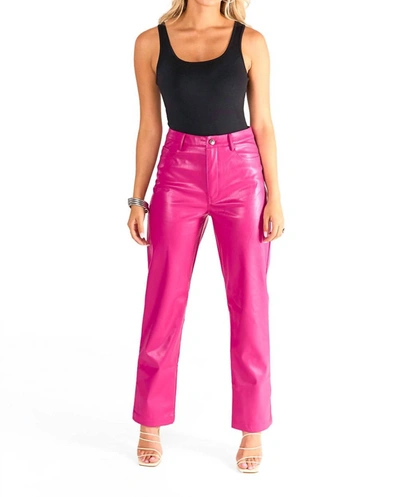 Buddylove Gomez Vegan Leather Pants In Fuchsia In Pink