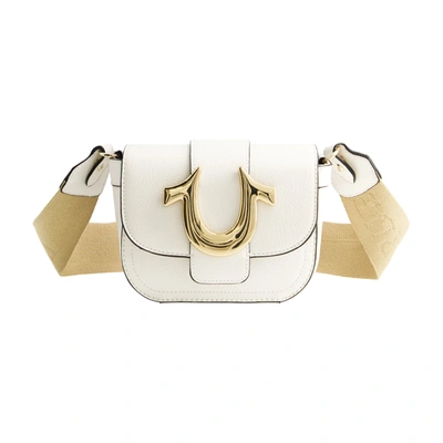 True Religion Mini Flap Crossbody In White