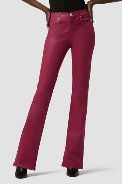 Shop Hudson Women's Barbara High Rise Coated Bootcut Jeans In Beet Red