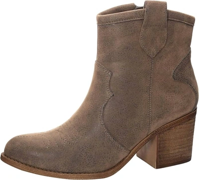 Shop Dirty Laundry Unite Snake Ankle Booties In Taupe In Grey