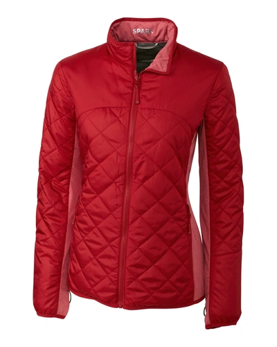 Shop Cutter & Buck Long Sleeve Lt Wt Sandpoint Quilted Jacket In Red