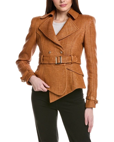Shop Valentina Shah Giada Jacket In Brown
