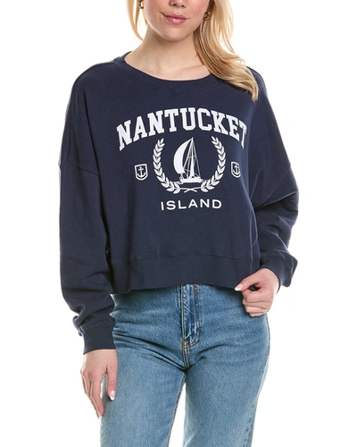 Shop Chaser Nantucket Fleece Pullover In Blue