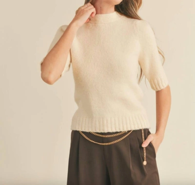 Sugarlips Tied Back Sweater In Ivory In Multi