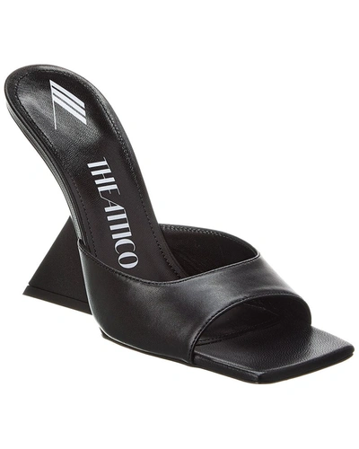 Attico Cheope 105 Leather Mules In Black