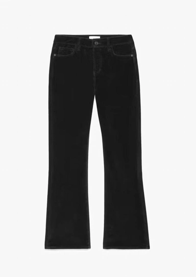 Shop Frame Women's Velveteen Crop Mini Boot Pants In Black
