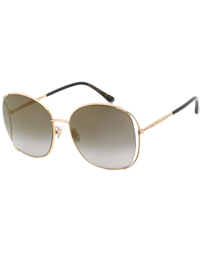 Shop Jimmy Choo Women's Tinka/g/sk 61mm Sunglasses In Gold
