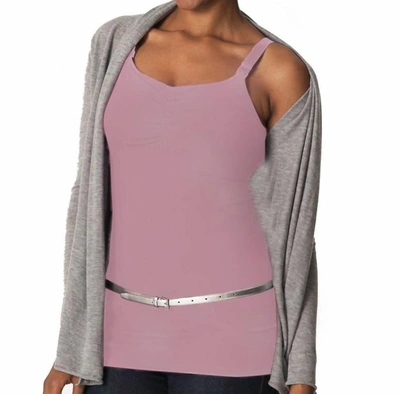 Glamourmom Nursing Bra Full Bust Long Top In Rose Mist In Multi