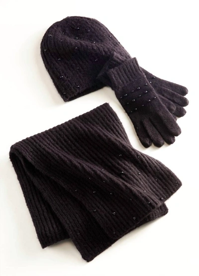 Shop Giftcraft Women's Beaded Winter Set In Black