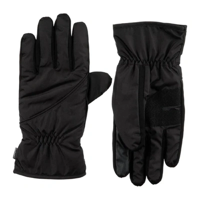 Shop Isotoner Men's Insulated Pieced Gloves In Black