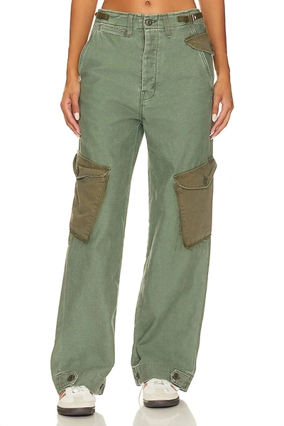 Shop Mother G. I Jane Nerdy Pant In Gree In Multi