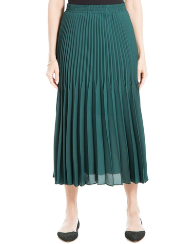 Shop Max Studio Pleated Skirt In Blue
