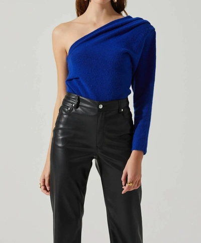 Shop Astr Cosima Sweater In Blue