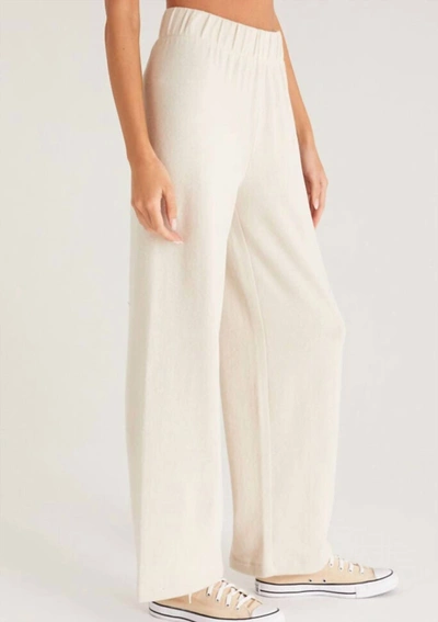 Shop Z Supply Olympia Plush Pant In Ecru In White