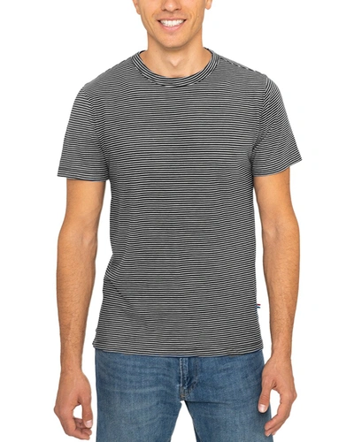 Shop Sol Angeles Stripe Slit Crew T-shirt In Black