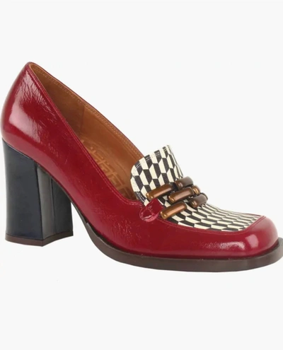 Shop Chie Mihara Xenco Pump In Red, Navy, Black, White In Multi