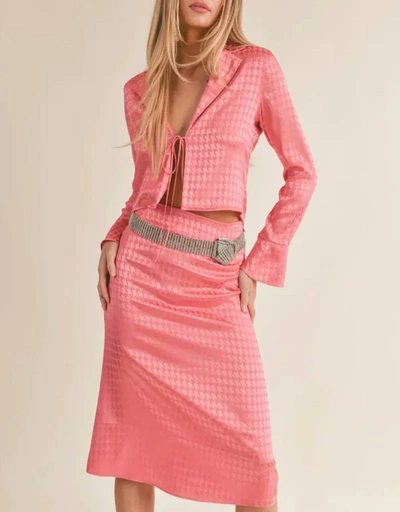 Shop Sage The Label Birthday Queen Midi Skirt In Fuchsia In Pink