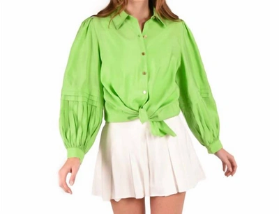 Emily Mccarthy Oxford Shirt In Green In Green