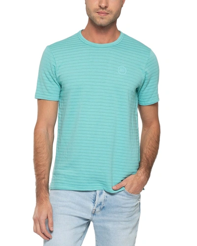 Shop Sol Angeles Tonal Stripe Crew T-shirt In Blue