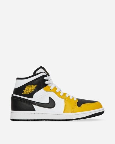 Shop Nike Air Jordan 1 Mid Sneakers Yellow Ochre / Black In Brown