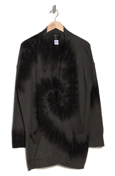 Shop Electric & Rose Griffith Tie Dye Long Cardigan In Onyx
