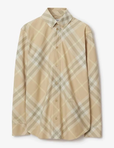 Shop Burberry Shirts In Beige