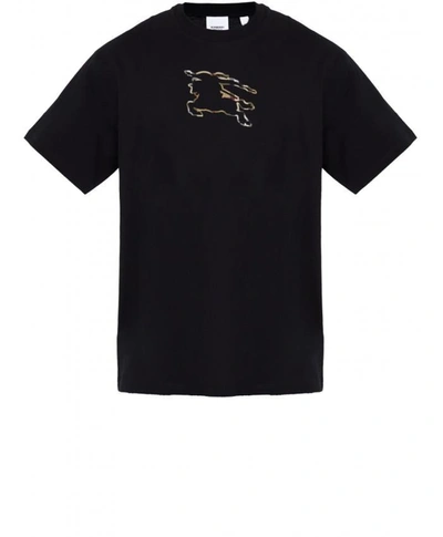 Shop Burberry Equestrian Knight-print T-shirt In Black