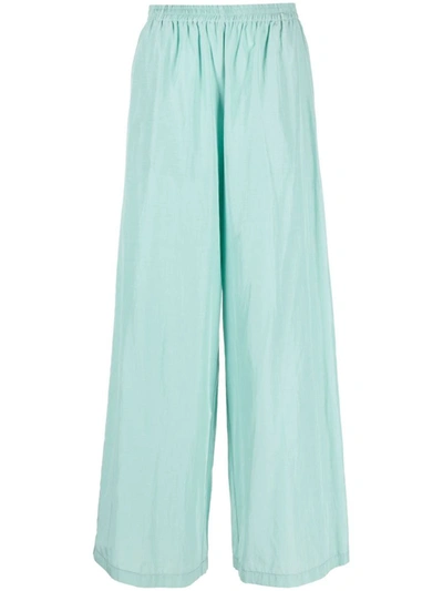 Shop Forte Forte Forte_forte Taffetas Palazzo Pants In Clear Blue