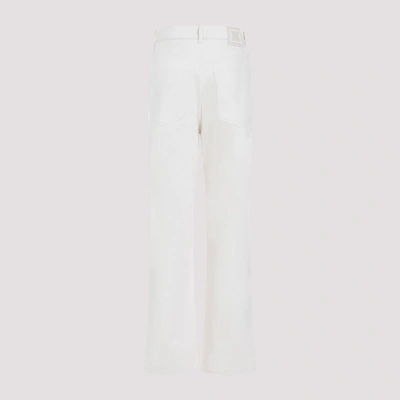 Shop Max Mara Achille Cotton Pants In Nude & Neutrals