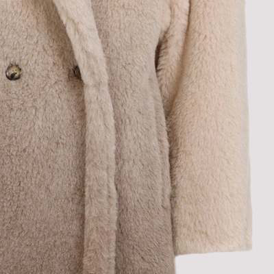 Shop Max Mara Gatto Degrade Teddy Coat In Nude & Neutrals