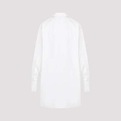 Shop Patou Mini Shirt Dress In White